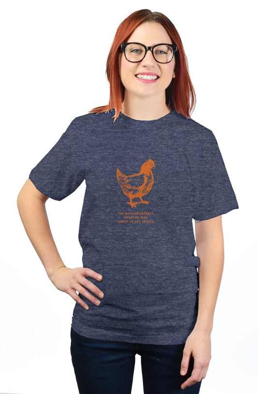 Chicken Joke unisex heather t shirt